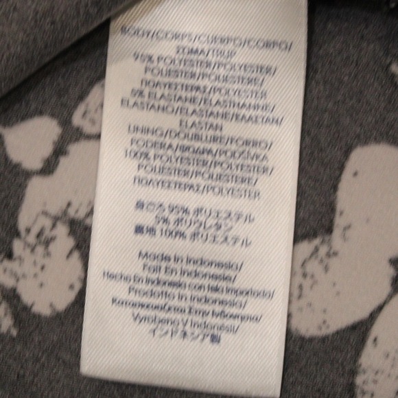 Chaps Black Floral Sleeveless Dress Summer Casual Lightweight - L - Picture 10 of 13